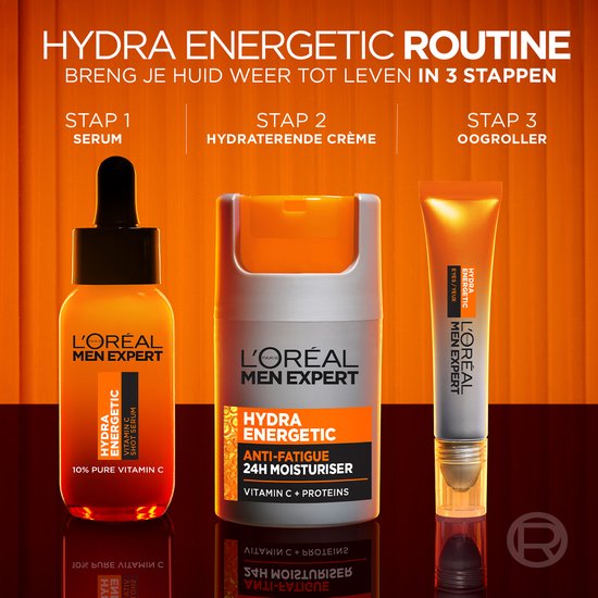 L'Oréal Paris Men Expert Hydra Energetic Vitamin C Shot Serum - sérum avec 10 % de vitamine C pure - 30 ml 