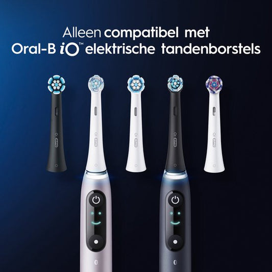 Oral-B iO Series Ultimate Clean Zwart - Originele opzetborstels - CrissCross borstelharen - 4 Stuks