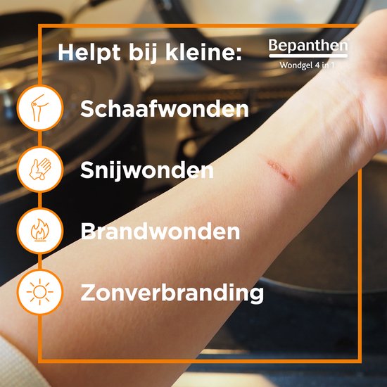 Bepanthen Wondgel 50g | Vegan Hydrogel voor Snij-, Schaaf- en Brandwonden  Vermindert Littekenvorming