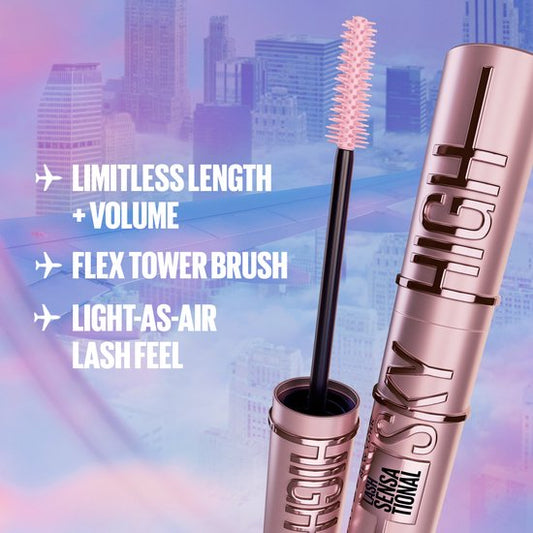 Maybelline New York - Duo Lash Sensational Sky High Mascara - Very Black + Burgundy Haze - Lengte Mascara - 7,2ml X2