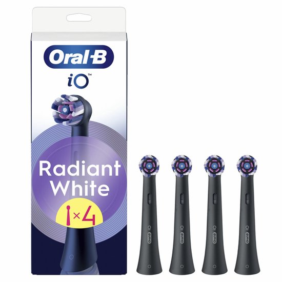 Oral-B Opzetborstels iO Radiant White Zwart - 4 stuks