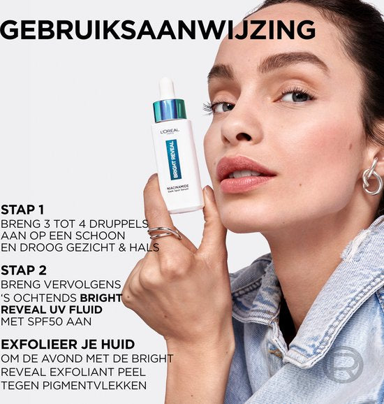 L'Oréal Paris Revitalift Bright Reveal Niacinamide Serum- 30 ml - 3 stuks