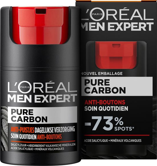 L'Oréal Paris Men Expert Pure Carbon Hydraterende & Matterende Gel Dagcrème - 50 ml - Vette Huid