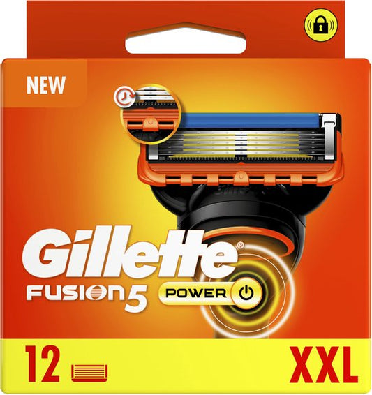 Gillette Fusion5 Power - Navulmesjes - Voor Mannen - 12 Navulmesjes