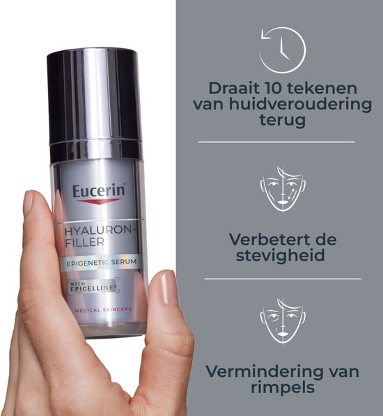 Eucerin Hyaluron-Filler Epigenetisch Anti-Age Serum Gezicht - Anti Rimpel Serum - Anti-Aging Skincare - 30 ML