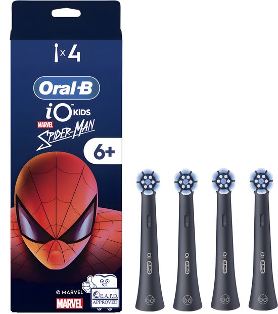 Oral-B iO Kids Spiderman Opzetborstels - 4 Stuks - Voor Kinderen 6+ - Origineel