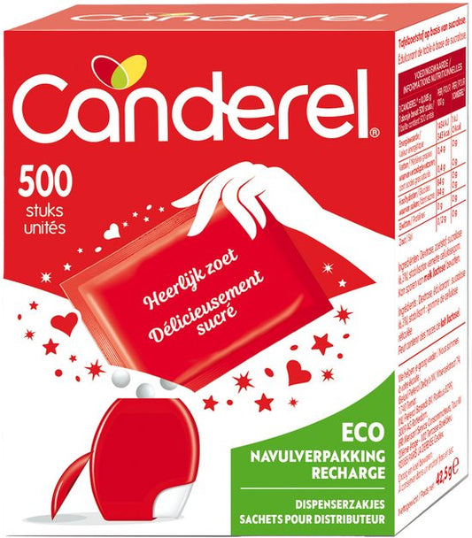 Canderel Rood Zoetjes Navulling 500 stuks