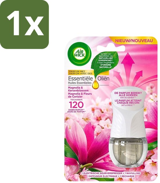 Air Wick Essential Oils - Elektrische Geurverspreider - Starterkit - Magnolia & Kersenbloesem - 19ml - 1 stuk