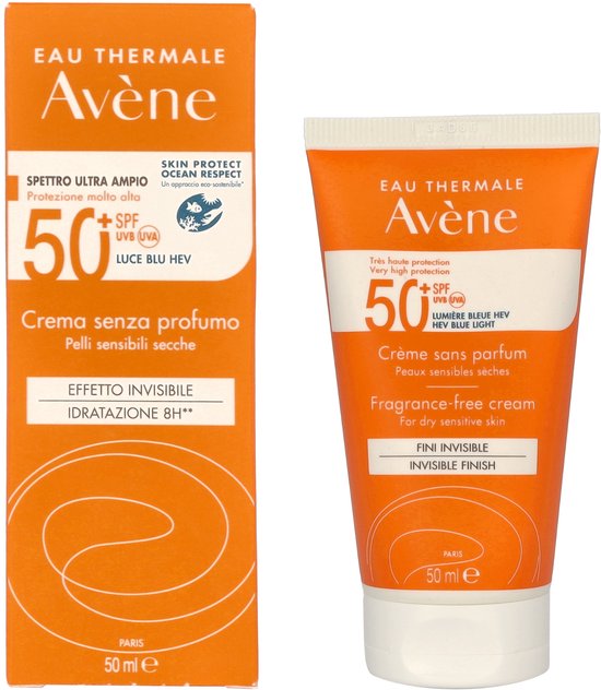 Avène Unscented Cream Spf 50+ - Zonnebrand - 50 ml