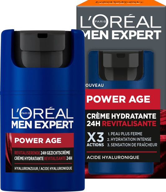 L'Oréal Paris Men Expert Power Age - Hydraterende Gezichtscrème tegen Huidveroudering - voor de droge huid met verouderingsverschijnselen - 50 ml