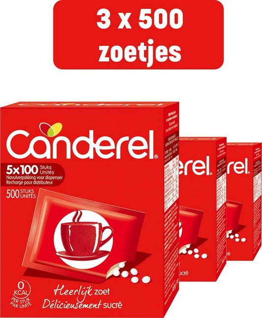 Canderel 3 x 500 zoetjes