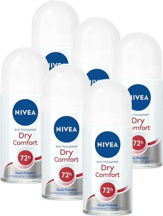 Déodorant roller anti-transpirant NIVEA Dry Comfort - 6 x 50 ml 