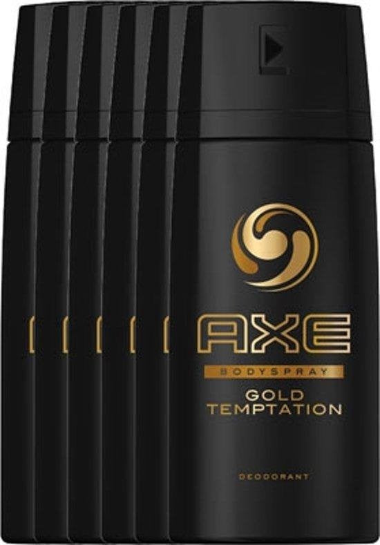 Axe Gold Temptation - 6 x 150 ml - Deodorant Spray - Value Pack 