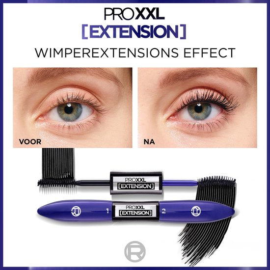 L'Oréal Paris PRO XXL EXTENSION Mascara - 2-Step Volume &amp; Black Mascara