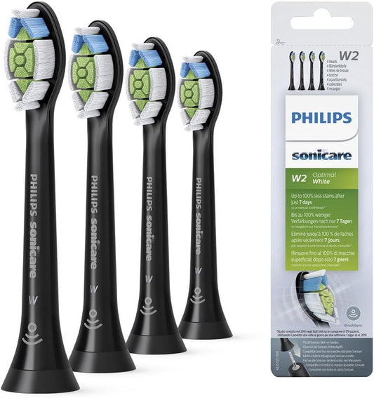 Philips Sonicare W2 Optimal White - 4 Stuks - Zwart