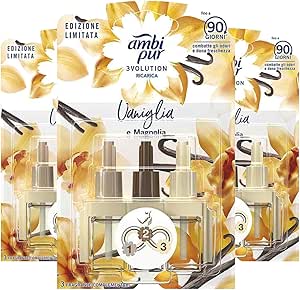Recharges pour désodorisant électrique Ambi Pur 3Volution Vanille & Magnolia 20 ml - 3 pièces