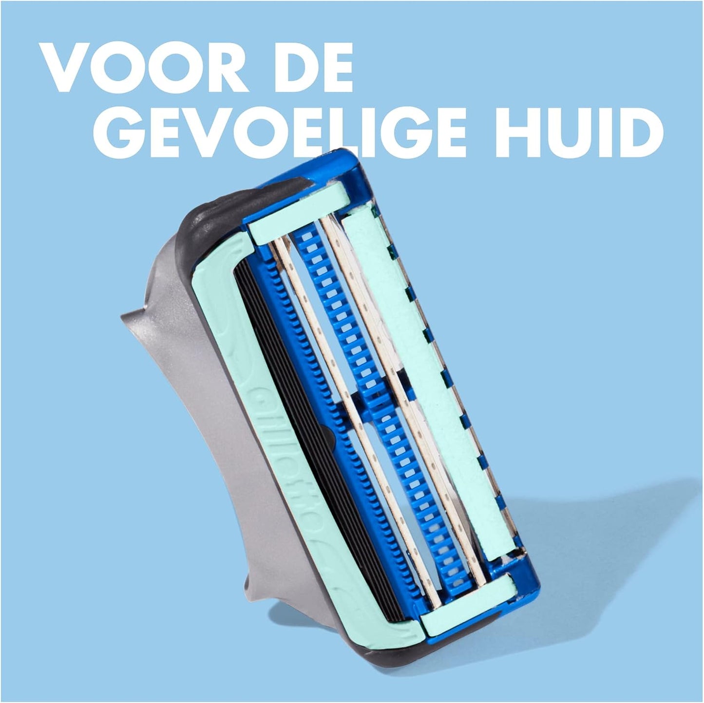Gillette Skinguard Sensitive Navulmesjes Voor Mannen, Verpakking Met 8 Navulmesjes, Verbeterde Lubrastrip, Past Op Fusion-Handvatten