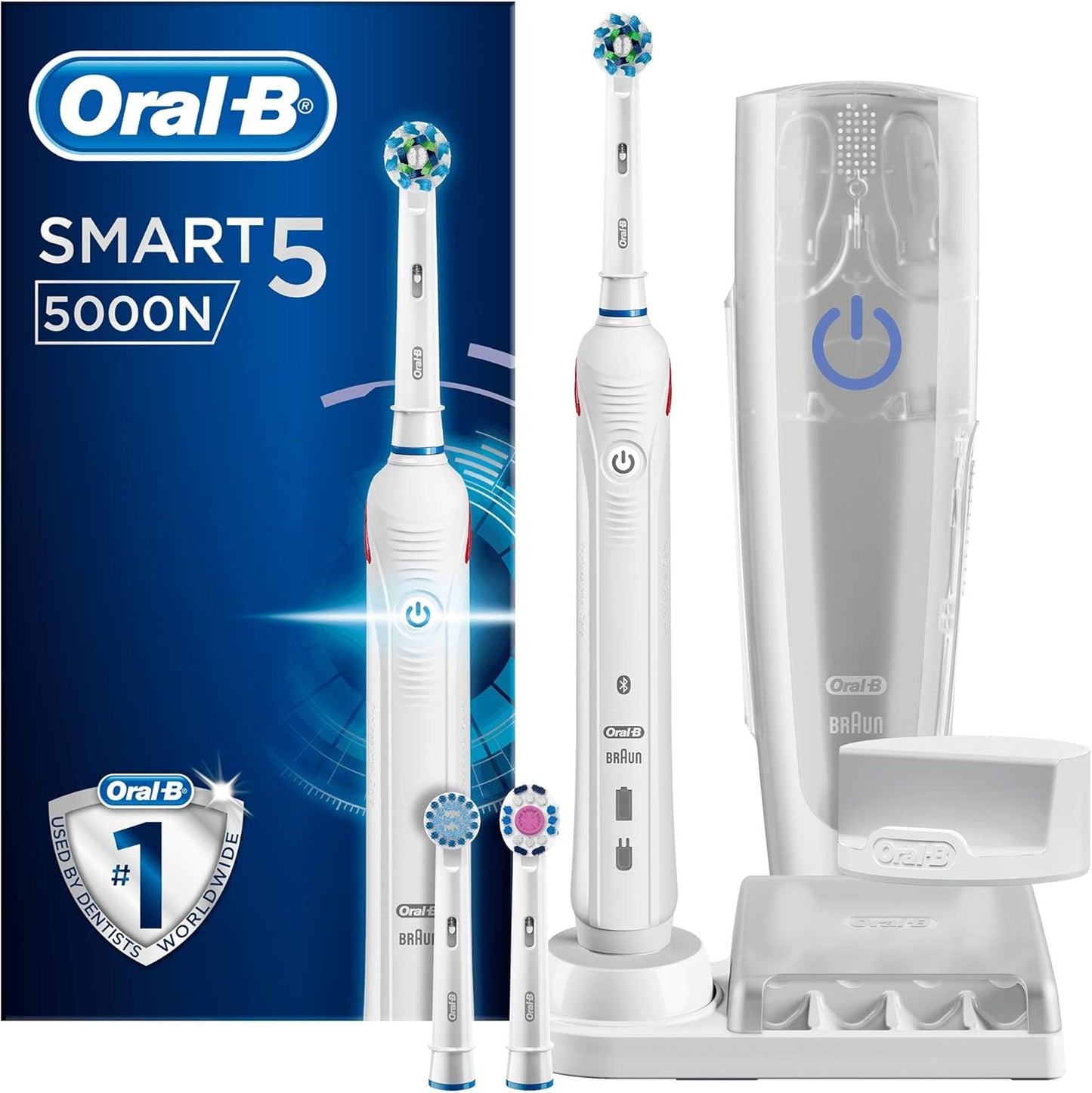 Oral-B Smart 5 5000N Elektrische tandenborstel, met timer en drukcontrole, wit