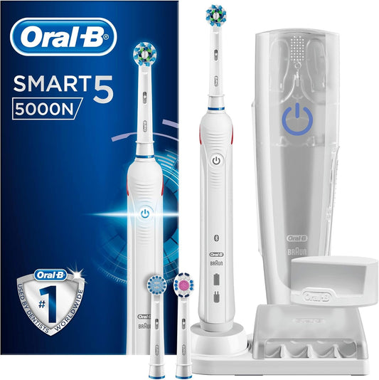 Oral-B Smart 5 5000N Elektrische tandenborstel, met timer en drukcontrole, wit