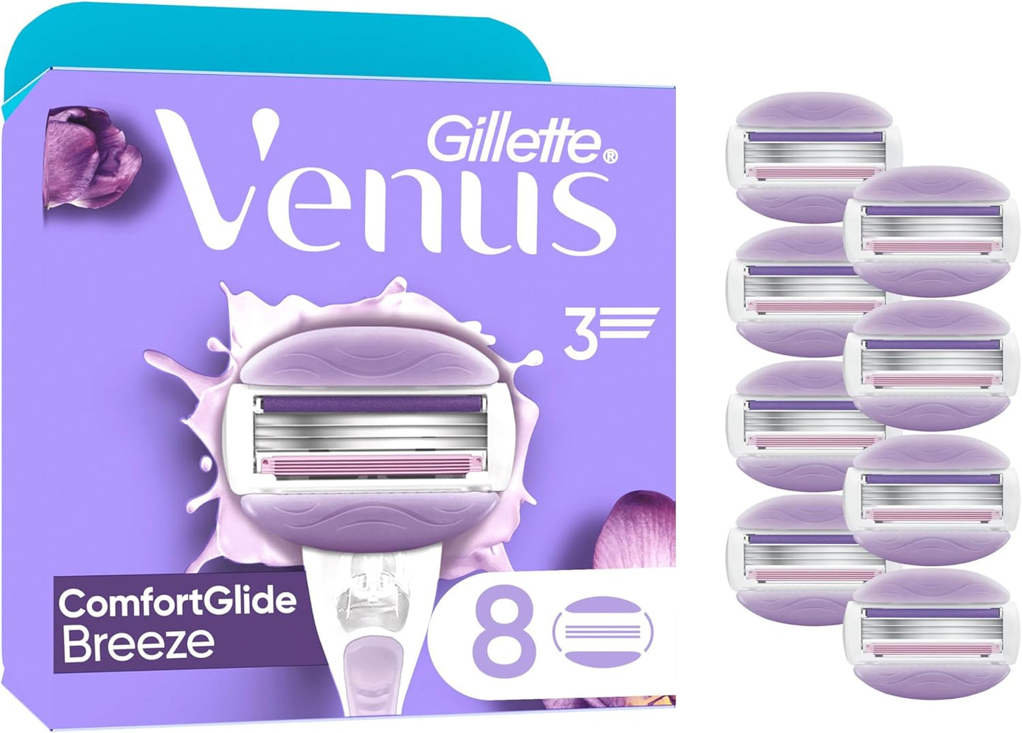 Gillette Venus ComfortGlide For Women Blades Breeze 8 pieces 