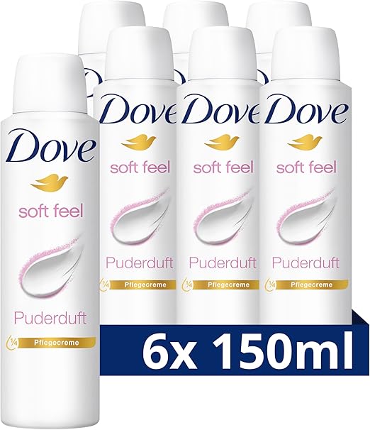 Dove anti-transpirantspray tegen lichaamsgeur en okselzweet, 48 uur, 6 x 150 ml