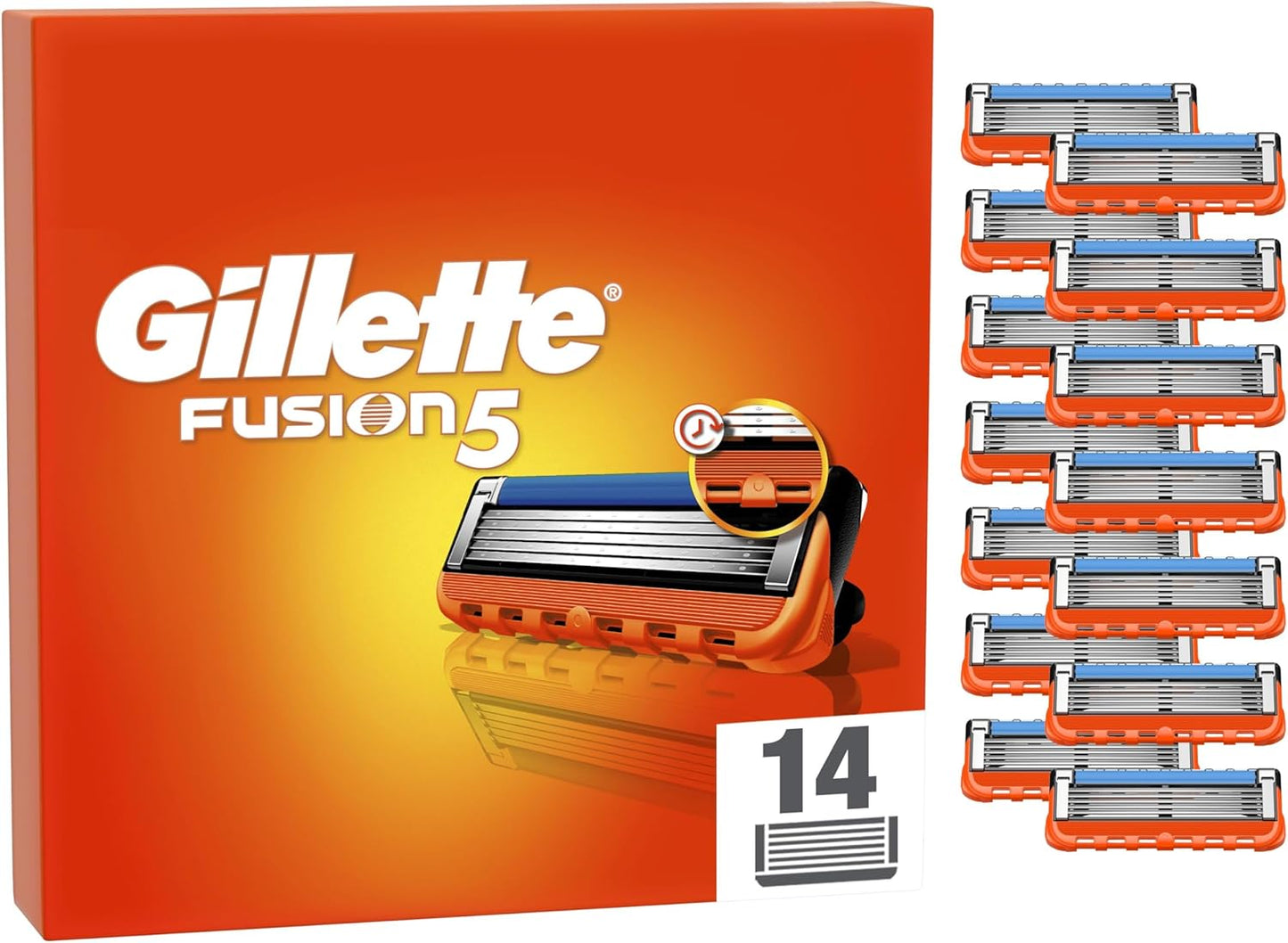 Lames de rasoir Gillette Fusion5 pour hommes (14 pièces) 