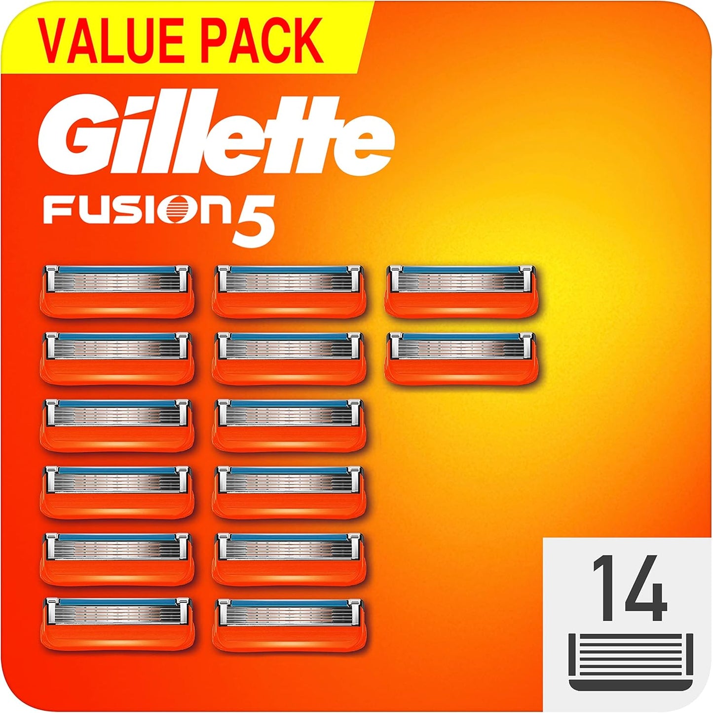 Lames de rasoir Gillette Fusion5 pour hommes (14 pièces) 