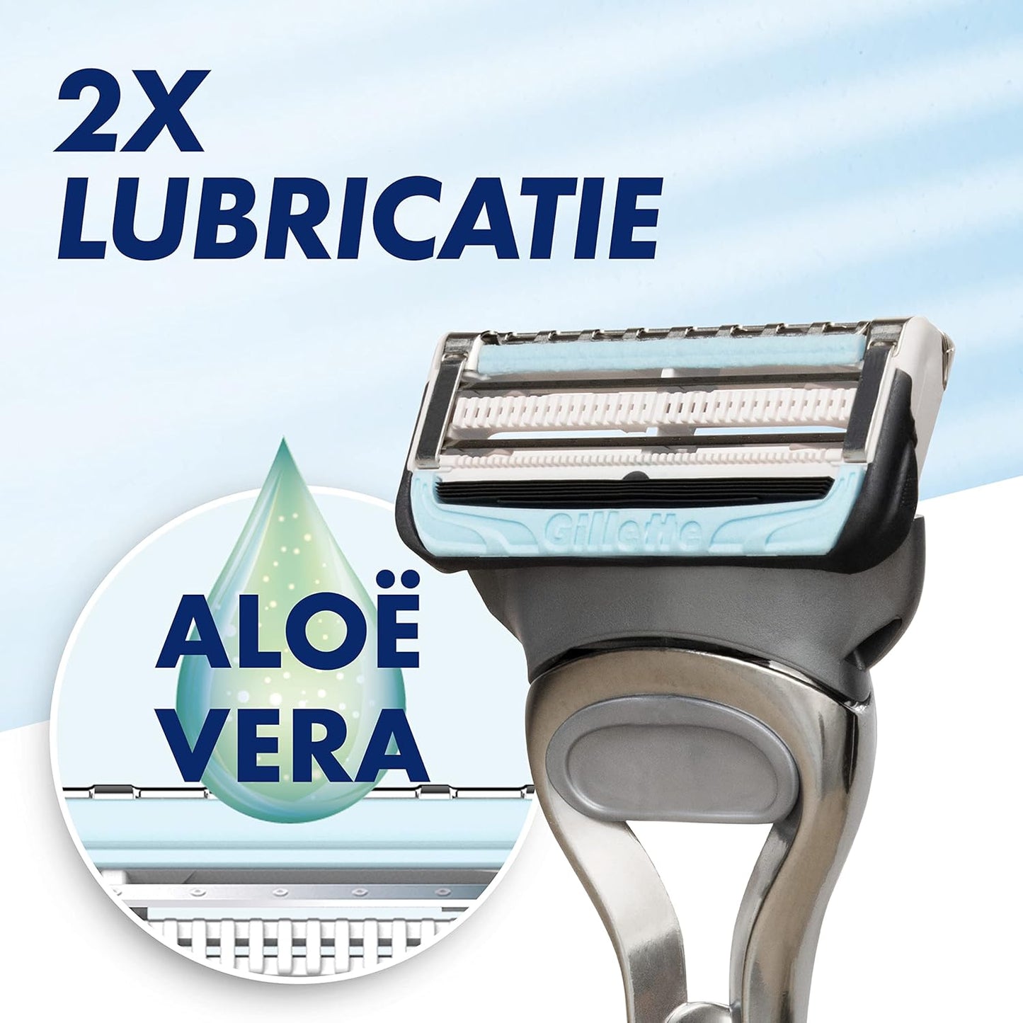 Gillette Skinguard Sensitive Navulmesjes Voor Mannen, Verpakking Met 8 Navulmesjes, Verbeterde Lubrastrip, Past Op Fusion-Handvatten