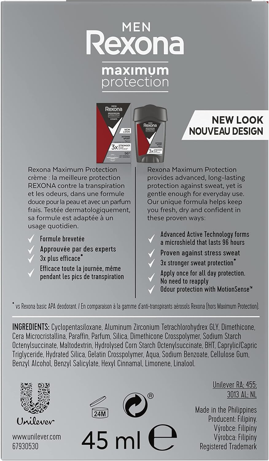 Rexona Deodorant Sport Intense for men 45 ml 6 pieces 