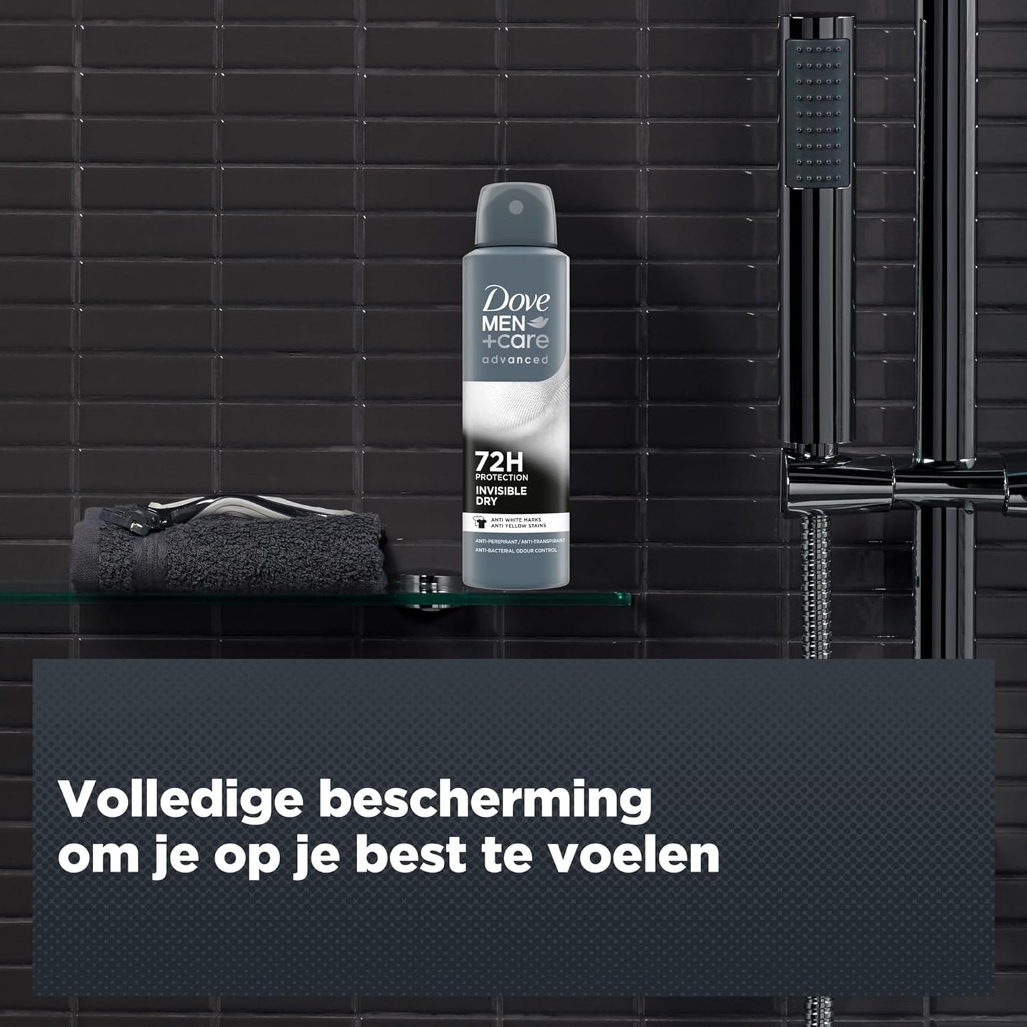 Dove Men+Care Advanced Invisible Dry Anti-Transpirant Deodorant Spray, biedt tot 72 uur bescherming tegen zweet - 6 x 150 ml - Voordeelverpakking