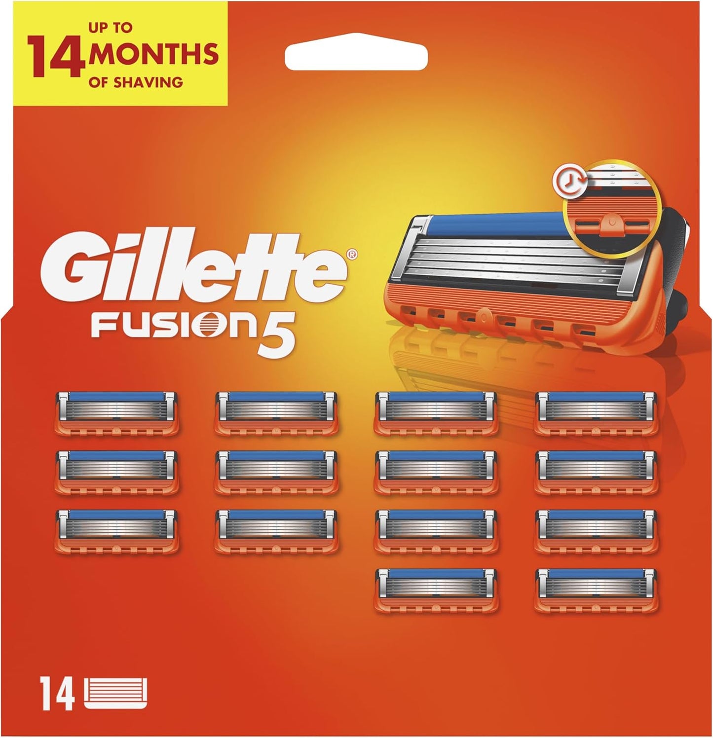 Lames de rasoir Gillette Fusion5 pour hommes (14 pièces) 