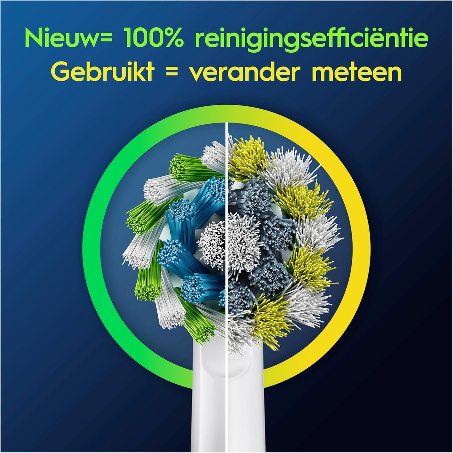 Oral-B Pro Cross Action Black Brushes for Electric Toothbrushes, Pack of 4 