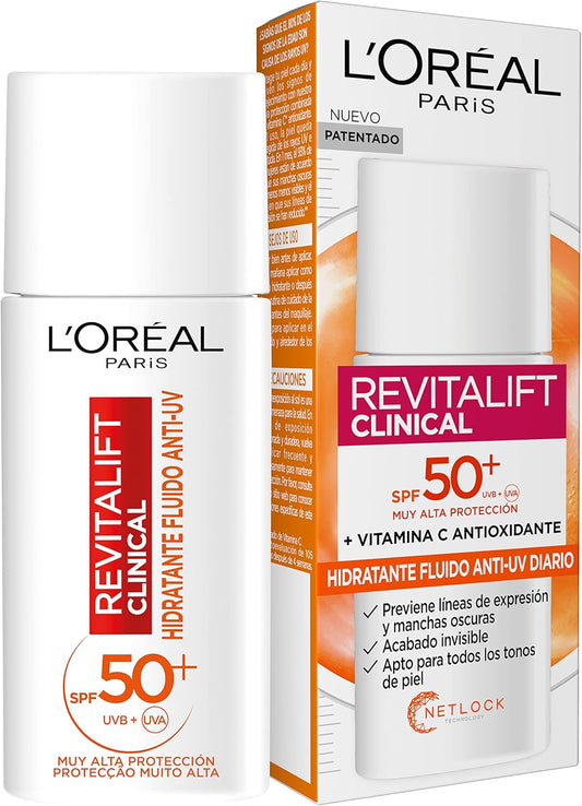 REVITALIFT CLINICAL moisturizing fluid anti-UV SPF50+ 50ml