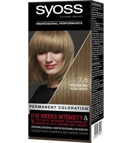 Syoss Color baseline 7-6 middenblond - 3 stuks