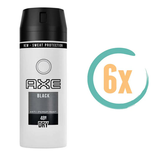 Axe Black Dry Deospray 48H 150ml x 6 stuks