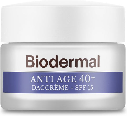 Crème de jour Biodermal Anti-Âge 40+ - Crème de jour avec SPF 15 - 50 ml 