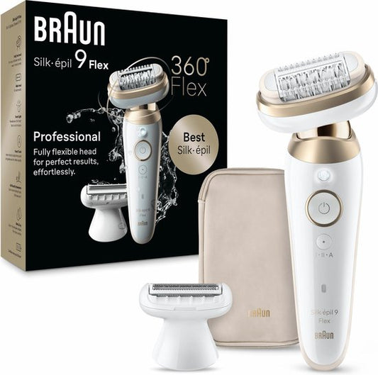 Elektrische epilator - BRAUN - Silk-épil 9 Flex 9- Wit/Goud