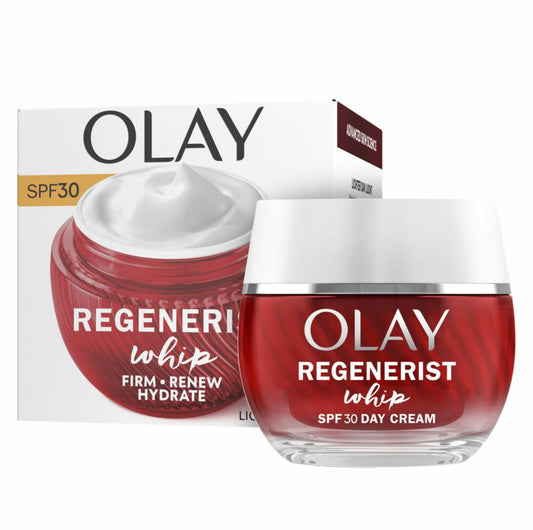 Olay Regenerist Whip Dagcrème Met SPF30 - Lichte verstevigende hydraterende crème + niacinamide - 50 ml