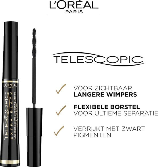 L’Oréal Paris Telescopic Mascara - Lengte Mascara en Extra Zwart