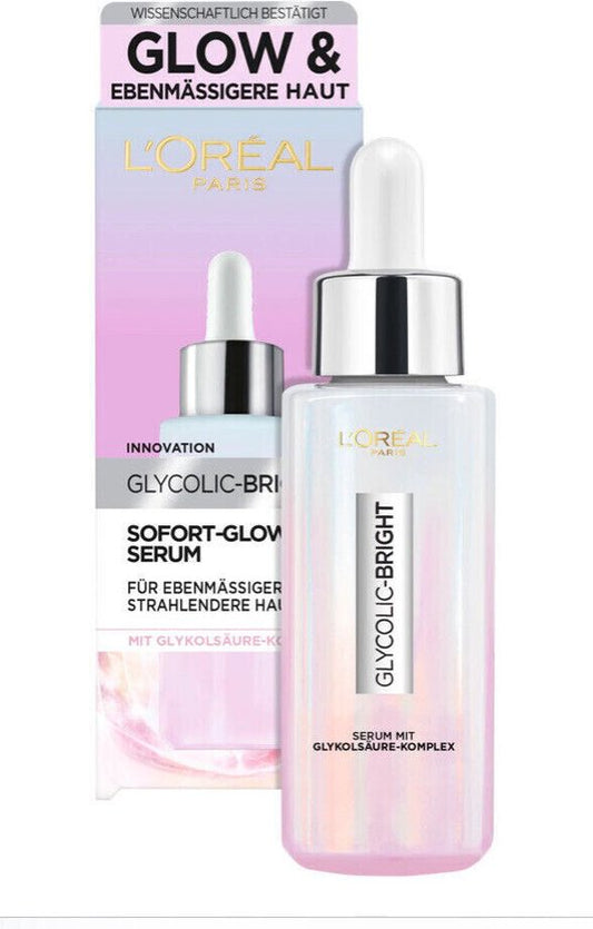 L'Oreal Paris Glycolic Bright Glow Serum voor een egalere, stralende huid 30ml