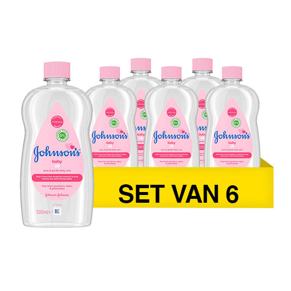 Johnson's babyolie (6 flessen - 500 ml)