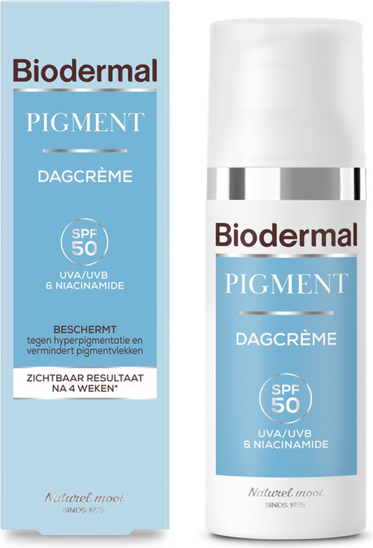 Crème de jour Biodermal Pigment - SPF 50 - Crème anti-taches pigmentaires - 50 ml