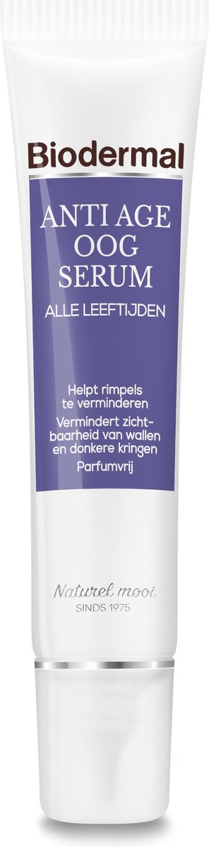 Sérum contour des yeux Biodermal Anti-âge - Crème contour des yeux anti-rides femme - 15 ml 