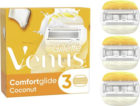 Gillette Venus Comfortglide Coconut Scheermesjes Voor Vrouwen  3 Navulmesjes