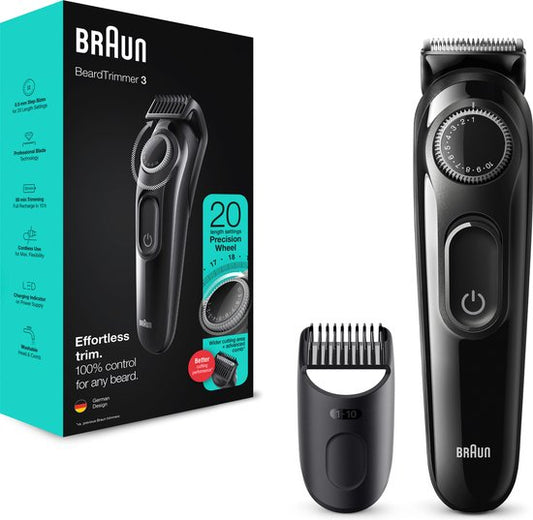 Braun Baardtrimmer 3 Baardtrimmer Voor Mannen Voor Gezicht, Haar