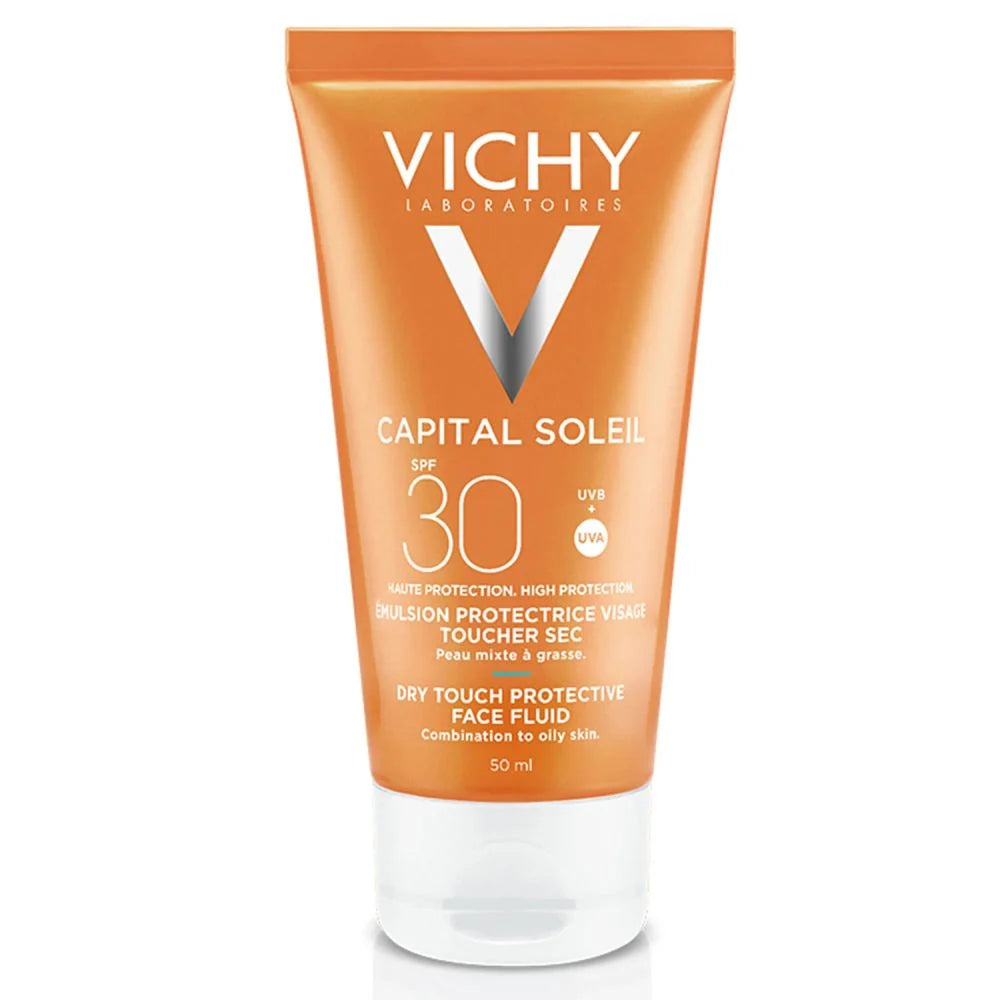 Vichy Capital Soleil Émulsion Toucher Sec Anti-Brillance Facteur 30 | 50 ml