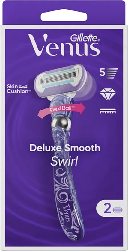 Rasoirs Deluxe Smooth Swirl avec 1 manche + 2 lames GILLETTE VENUS
