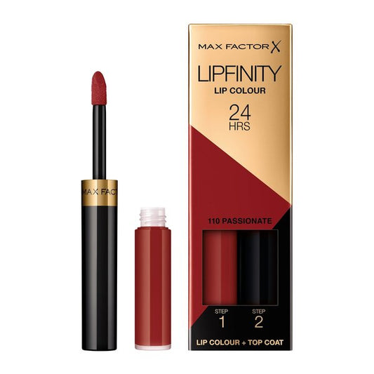 Max Factor Lipfinity Lip Colour 110 Passionate 2-Step Longlasting Lipstick