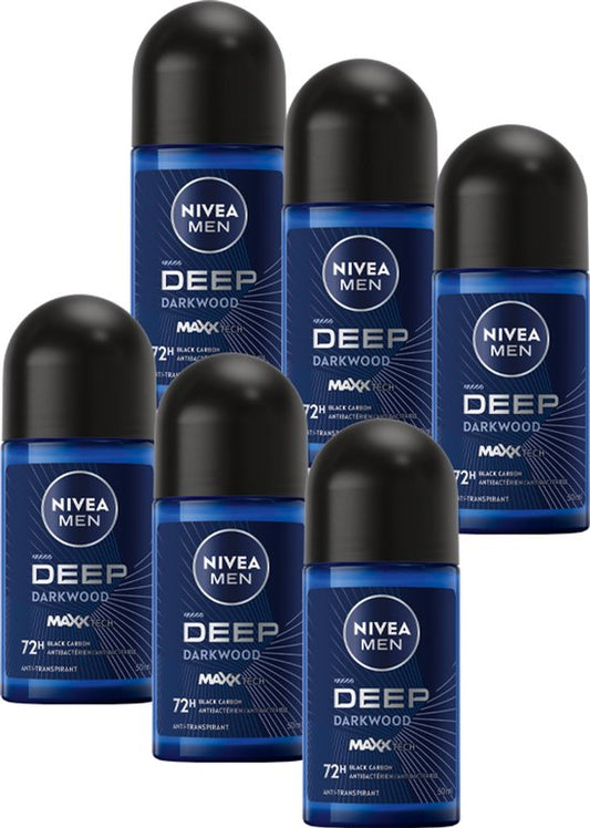NIVEA MEN Deep darkwood Deodorant - 6 x 50ml