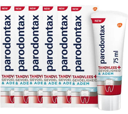 Parodontax Dentifrice Gencives + Sensibilité &amp; Haleine Blanchissante 75 ml x 12